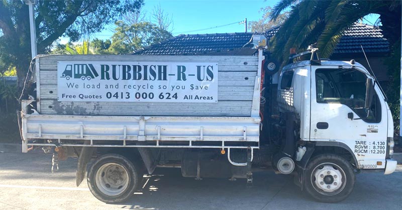 Rubbish removal Sydney — Rubbish R Us truck on site
